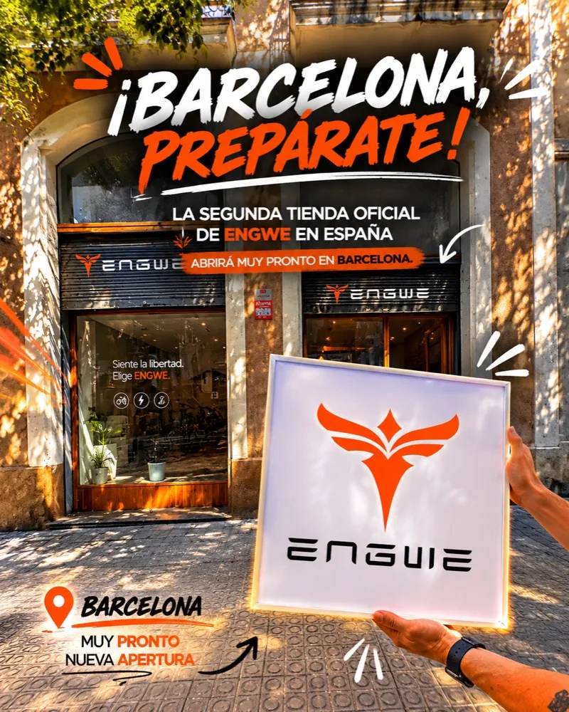 ¡Barcelona, prepárate! La segunda tienda oficial de ENGWE en España abrirá muy pronto en Barcelona.