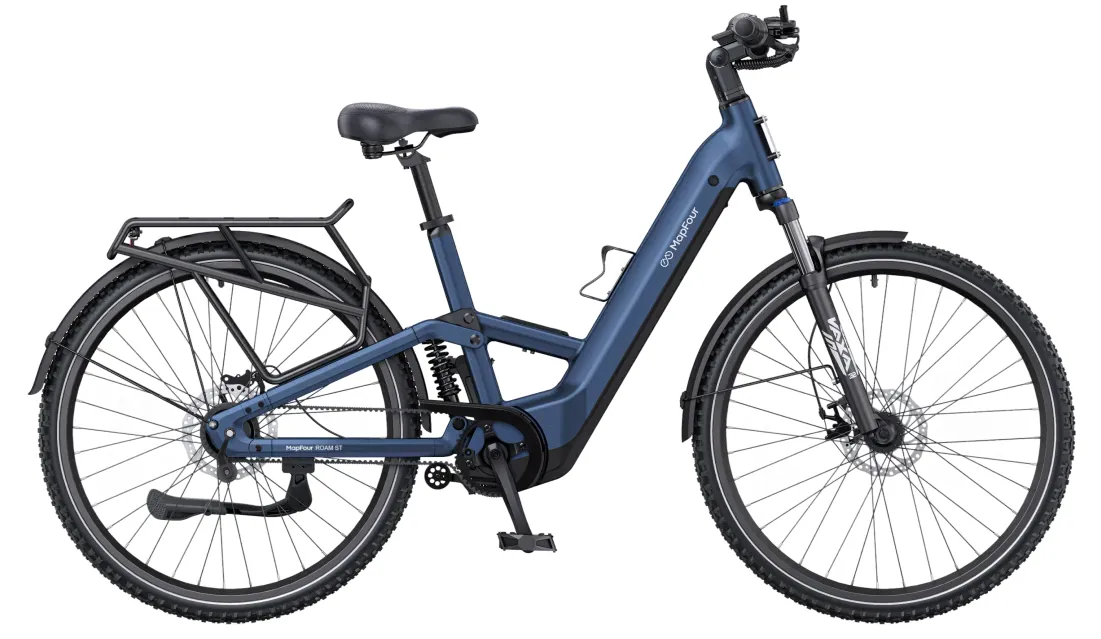 MapFour Roam ST with step-through frame, side view
