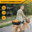 Cesta trasera en uso — bicicleta no incluida / Rear basket in use — bicycle not included